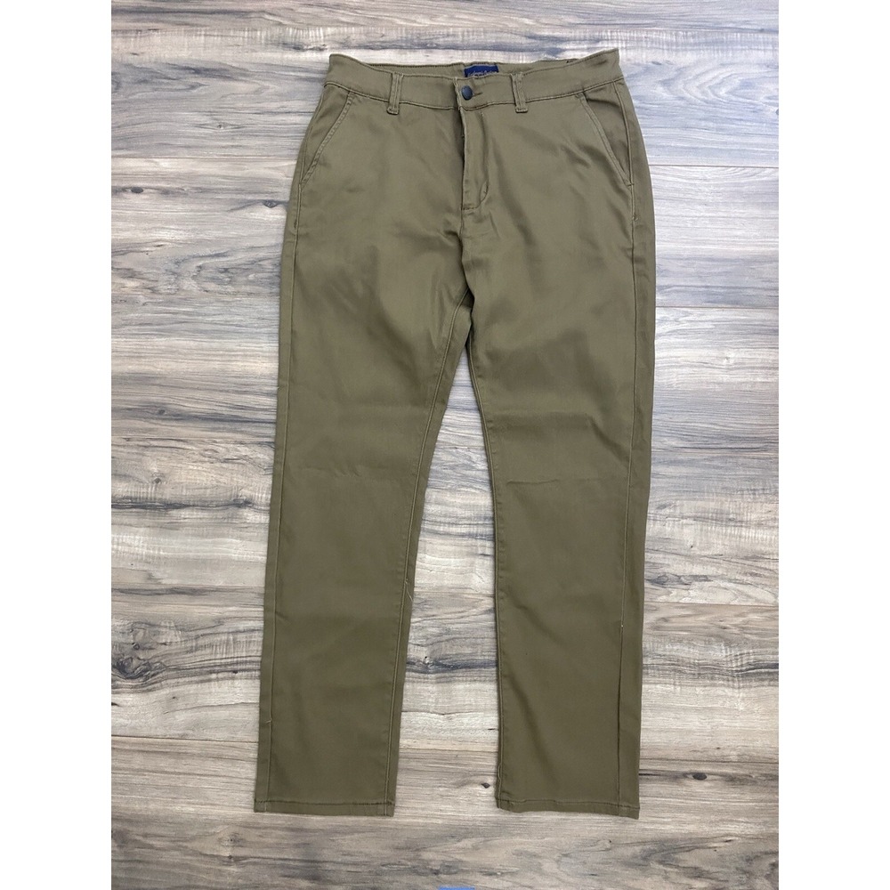 Gentlemen's Outfitter Men's Slim Stretch‎ Straight Fit Pants Size 33x30 Brown
